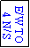 Text Box: E/W TO 4 N/S