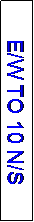 Text Box: E/W TO 10 N/S