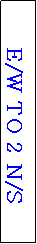Text Box: E/W TO 2 N/S