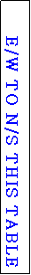 Text Box: E/W TO N/S THIS TABLE