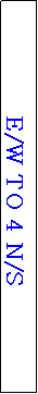 Text Box: E/W TO 4 N/S