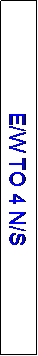 Text Box: E/W TO 4 N/S