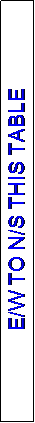 Text Box: E/W TO N/S THIS TABLE