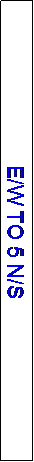 Text Box: E/W TO 5 N/S