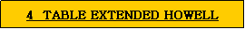 Text Box: 4  TABLE EXTENDED HOWELL
