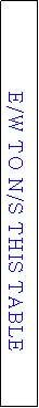 Text Box: E/W TO N/S THIS TABLE