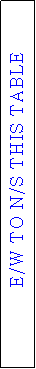 Text Box: E/W TO N/S THIS TABLE