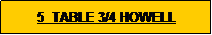 Text Box: 5  TABLE 3/4 HOWELL