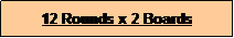 Text Box: 12 Rounds x 2 Boards