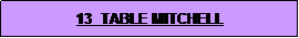 Text Box: 13  TABLE MITCHELL