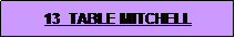 Text Box: 13  TABLE MITCHELL