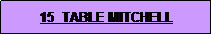 Text Box: 15  TABLE MITCHELL