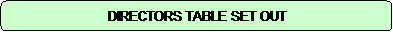 Rounded Rectangle: DIRECTORS TABLE SET OUT