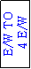 Text Box: E/W TO
 4 E/W