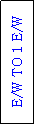 Text Box: E/W TO 1 E/W