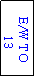 Text Box: E/W TO
 13