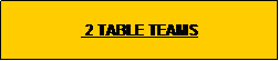 Text Box:  2 TABLE TEAMS